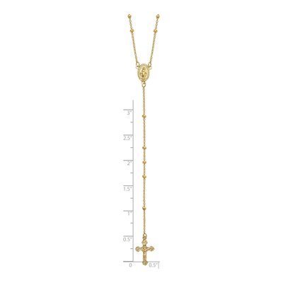 14K Yellow Gold Rosary Necklace – view 4