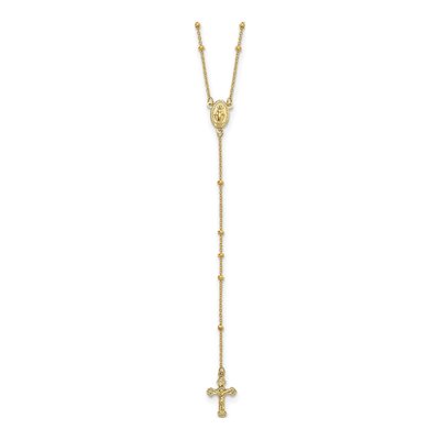 14K Yellow Gold Rosary Necklace