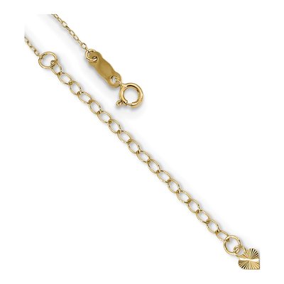 14K Yellow Gold Cross Heart 2-Strand Necklace – view 4