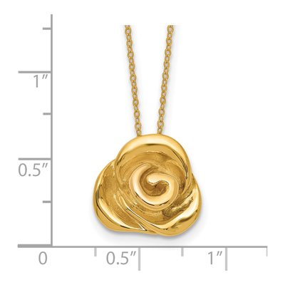 14K Yellow Gold Puffed Necklace – view 4