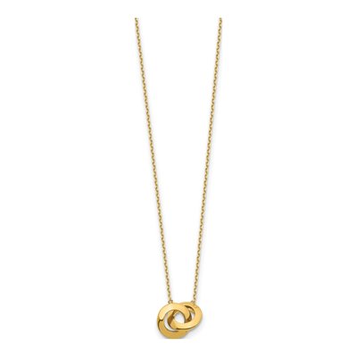14K Yellow Gold Interlocking Circles Necklace – view 3