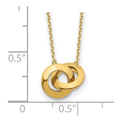 14K Yellow Gold Interlocking Circles Necklace – view 4