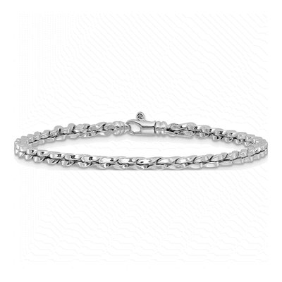 14K White Gold Fancy Link Bracelet – view 4