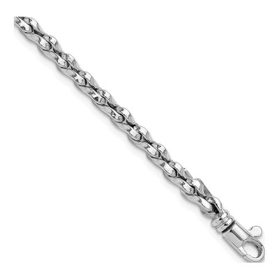 14K White Gold Fancy Link Bracelet