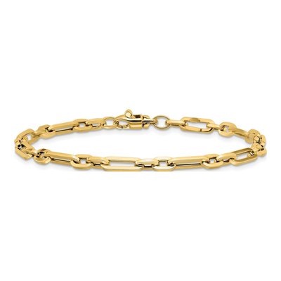 14K Yellow Gold Fancy Link Bracelet – view 4