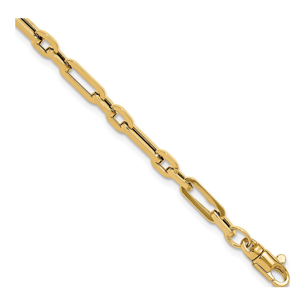 14K Gold 5mm Fancy Link 7.5" Bracelet