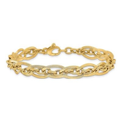 14K Yellow Gold Fancy Link Bracelet – view 4