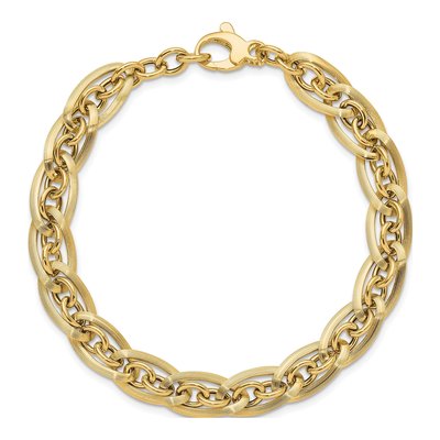 14K Yellow Gold Fancy Link Bracelet – view 6