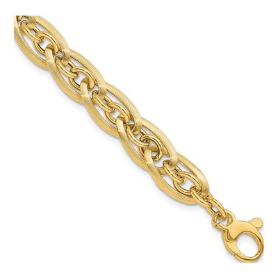 14K Yellow Gold Fancy Link Bracelet