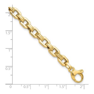 14K Yellow Gold Fancy Link Bracelet – view 5