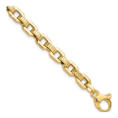 14K Yellow Gold Fancy Link Bracelet