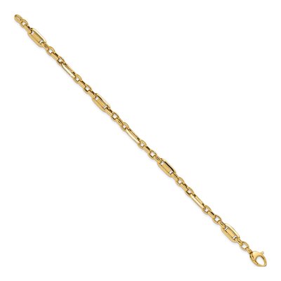 14K Yellow Gold Fancy Link Bracelet – view 3