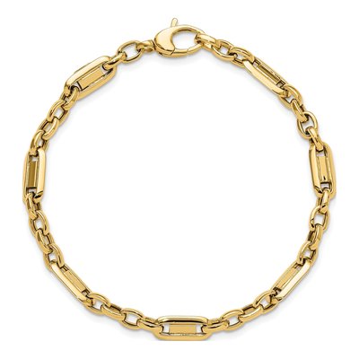14K Yellow Gold Fancy Link Bracelet – view 5