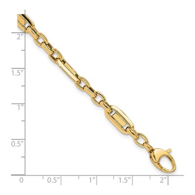 14K Yellow Gold Fancy Link Bracelet – view 6