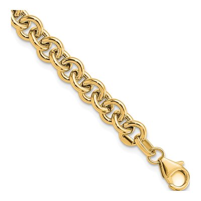 14K Yellow Gold 6.73mm Rolo Chain Bracelet