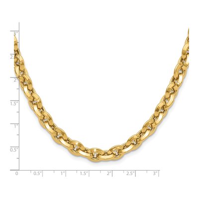 14K Yellow Gold 8.11mm Rolo Chain – view 4