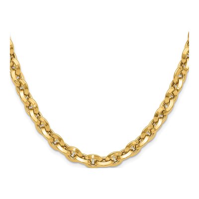 14K Yellow Gold 8.11mm Rolo Chain