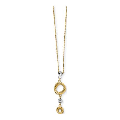 14K Two-Tone Gold Love Knot Necklace – view 3
