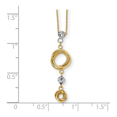14K Two-Tone Gold Love Knot Necklace – view 4