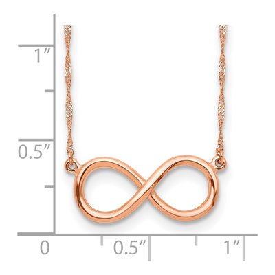 14K Rose Gold Infinity Necklace – view 4