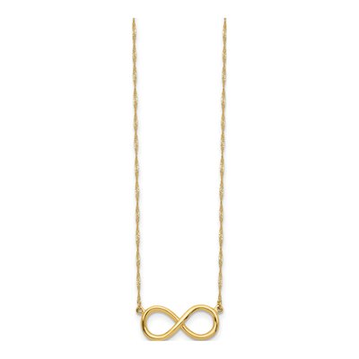 14K Yellow Gold Infinity Necklace – view 3
