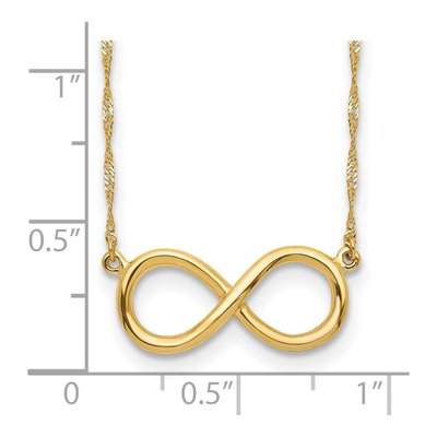 14K Yellow Gold Infinity Necklace – view 4