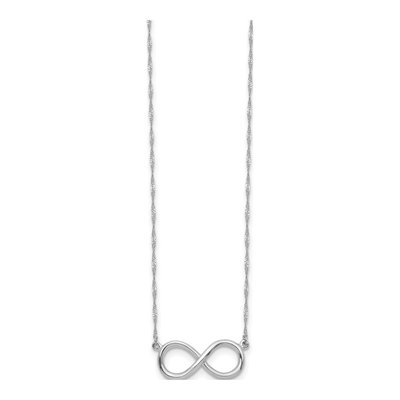 14K White Gold Infinity Necklace – view 3