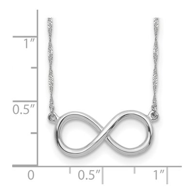 14K White Gold Infinity Necklace – view 4