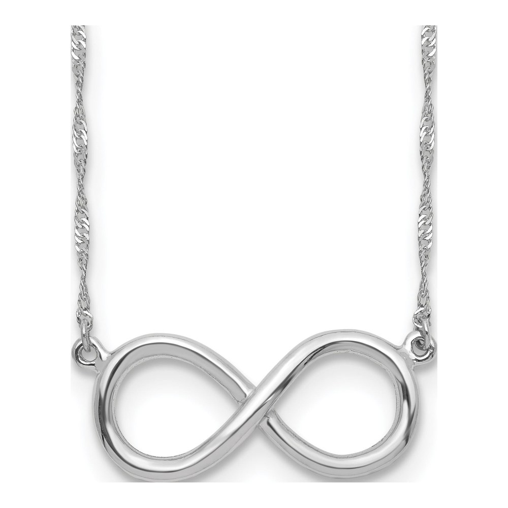 14K White Gold Infinity Necklace