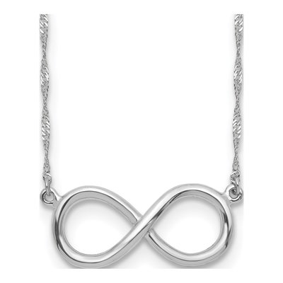 14K White Gold Infinity Necklace