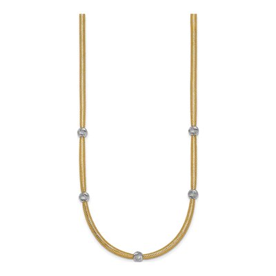 14K Yellow Gold Mesh Necklace – view 3