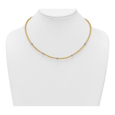 14K Yellow Gold Mesh Necklace – view 4