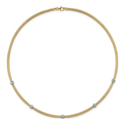 14K Yellow Gold Mesh Necklace – view 5