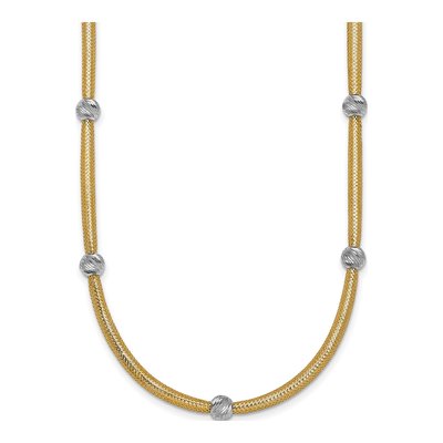 14K Yellow Gold Mesh Necklace