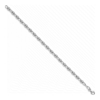 14K White Gold 4.94mm Link Chain Bracelet – view 3