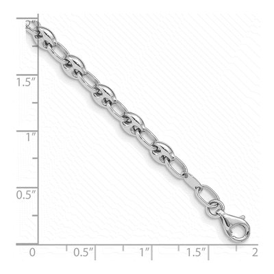 14K White Gold 4.94mm Link Chain Bracelet – view 5