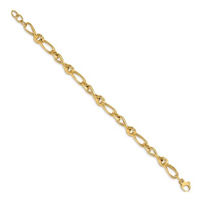 14K Yellow Gold Twisted Link Bracelet – view 3