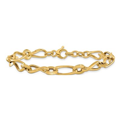 14K Yellow Gold Twisted Link Bracelet – view 4