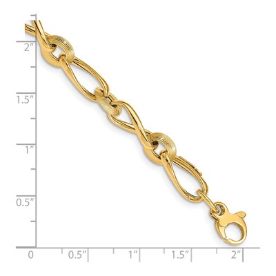 14K Yellow Gold Twisted Link Bracelet – view 5