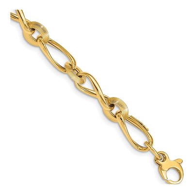 14K Yellow Gold Twisted Link Bracelet