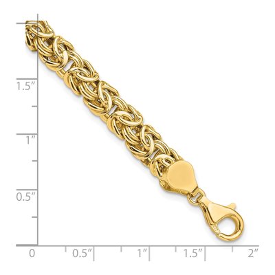 14K Yellow Gold Byzantine Bracelet – view 4