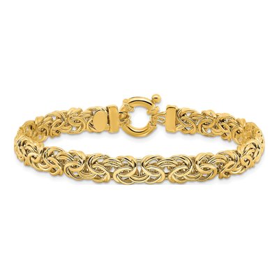 14K Yellow Gold Byzantine Bracelet – view 4
