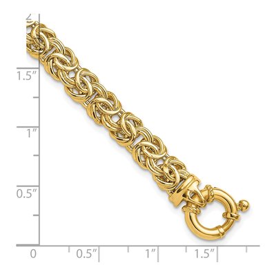 14K Yellow Gold Byzantine Bracelet – view 5