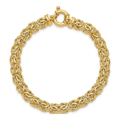 14K Yellow Gold Byzantine Bracelet – view 6
