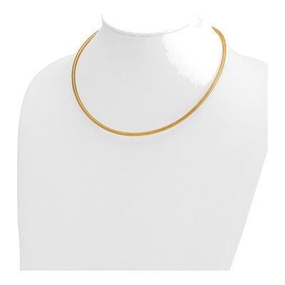 14K Yellow Gold Woven Mesh Necklace – view 5