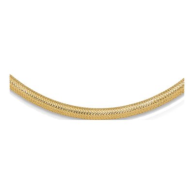 14K Yellow Gold Woven Mesh Necklace