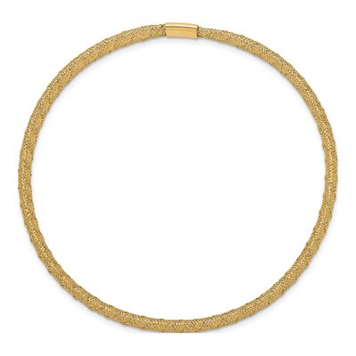 14K Yellow Gold Mesh Stretch Bracelet – view 3