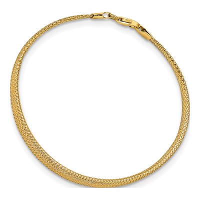 14K Yellow Gold Mesh Stretch Bracelet – view 3