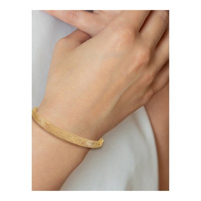 14K Yellow Gold Mesh Stretch Bracelet – view 5