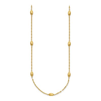 14K Yellow Gold Diamond-Cut Necklace – view 3